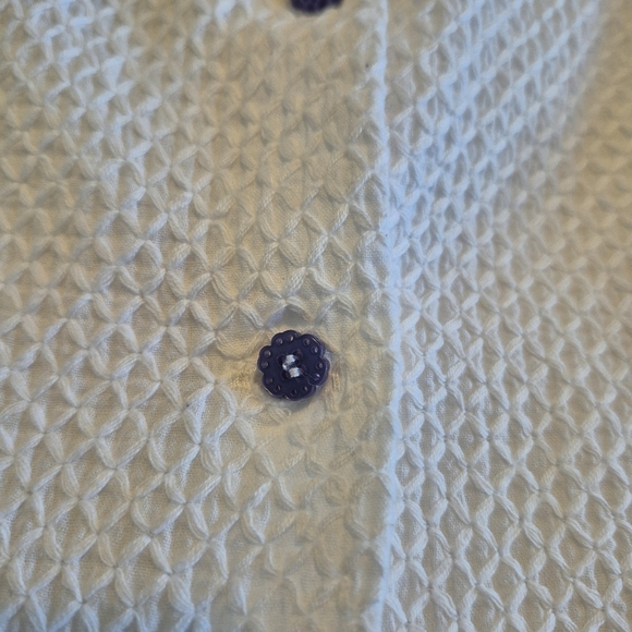 Cynthia Rowley girls size 7 white dress with blue embroidery & lace trim VGUC - Picture 6 of 8